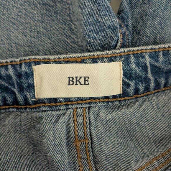 BKE Blue Distressed Denim Mid-Rise Cut-Off Cuffed Jean Shorts; Size 26 - Picture 3 of 4